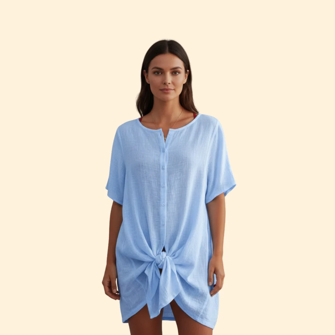 Women’s Summer Tunic with Button Front - Image 9