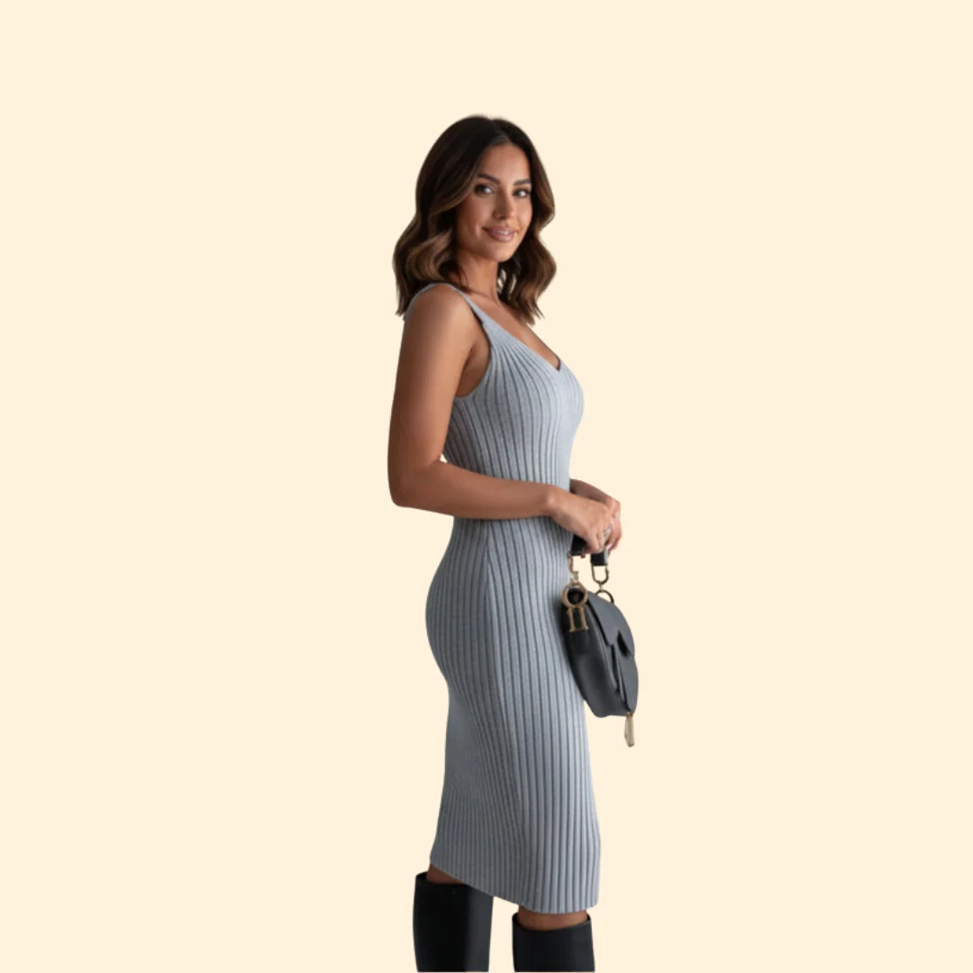 Women’s Sweater Dress with Fitted Silhouette - Image 3