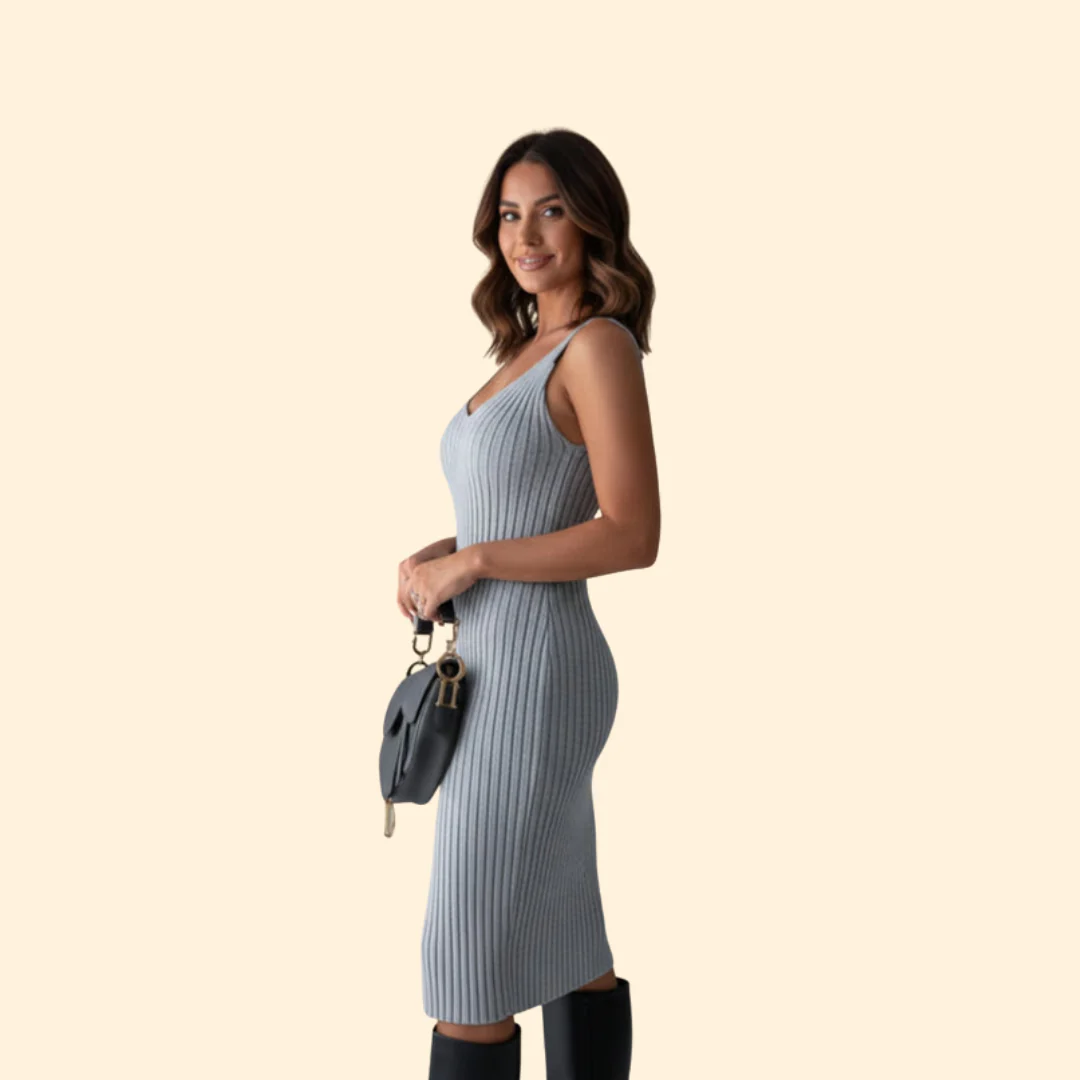 Women’s Sweater Dress with Fitted Silhouette - Image 4