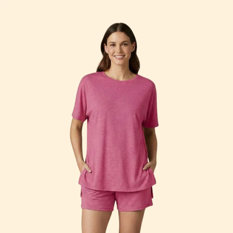 Women’s T-Shirt and Shorts Set with Side Knot - Image 10