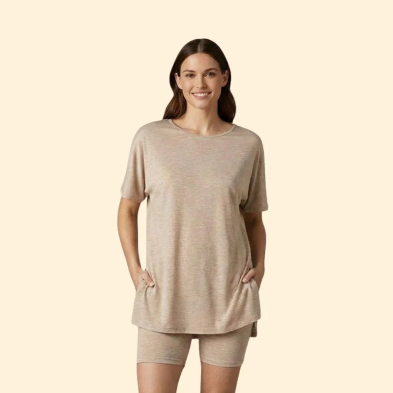 Women’s T-Shirt and Shorts Set with Side Knot - Image 7
