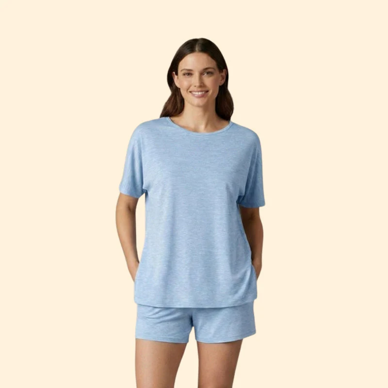 Women’s T-Shirt and Shorts Set with Side Knot - Image 9