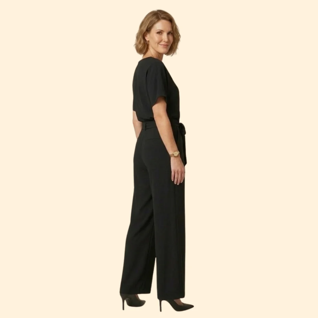 Women’s T-Shirt and Wide-Leg Pants with Tie - Image 3