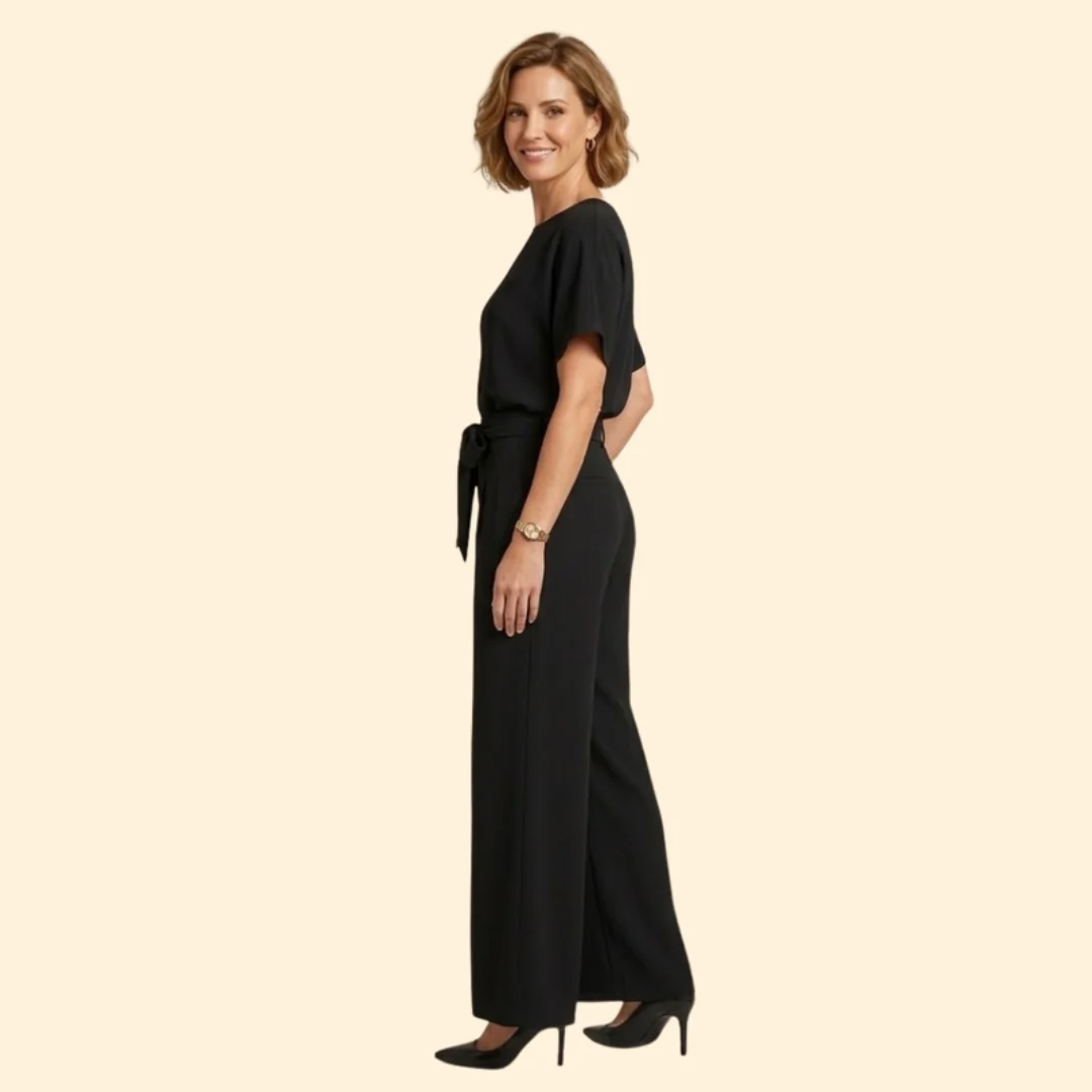 Women’s T-Shirt and Wide-Leg Pants with Tie - Image 4
