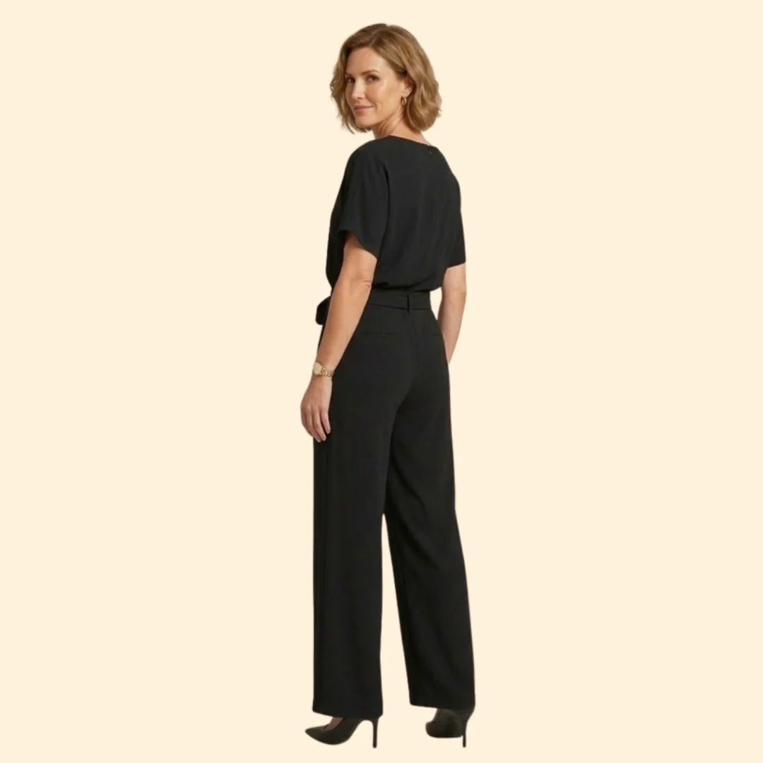 Women’s T-Shirt and Wide-Leg Pants with Tie - Image 5