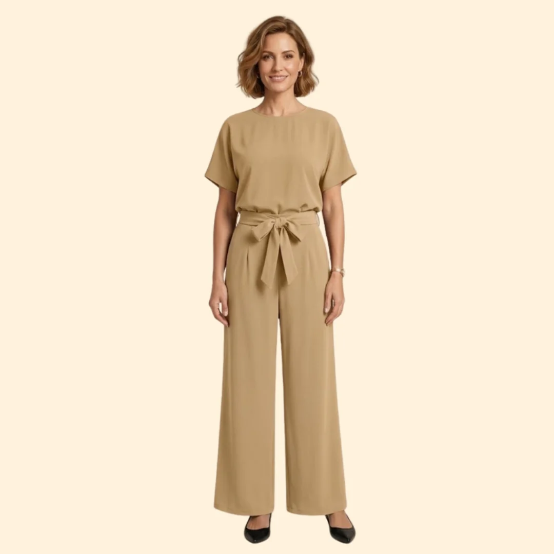 Women’s T-Shirt and Wide-Leg Pants with Tie - Image 7