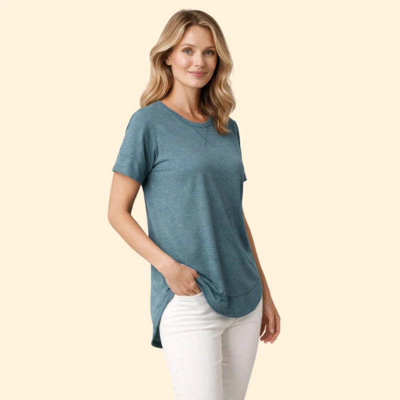 Women's T-Shirt with Drop Shoulders - Image 3