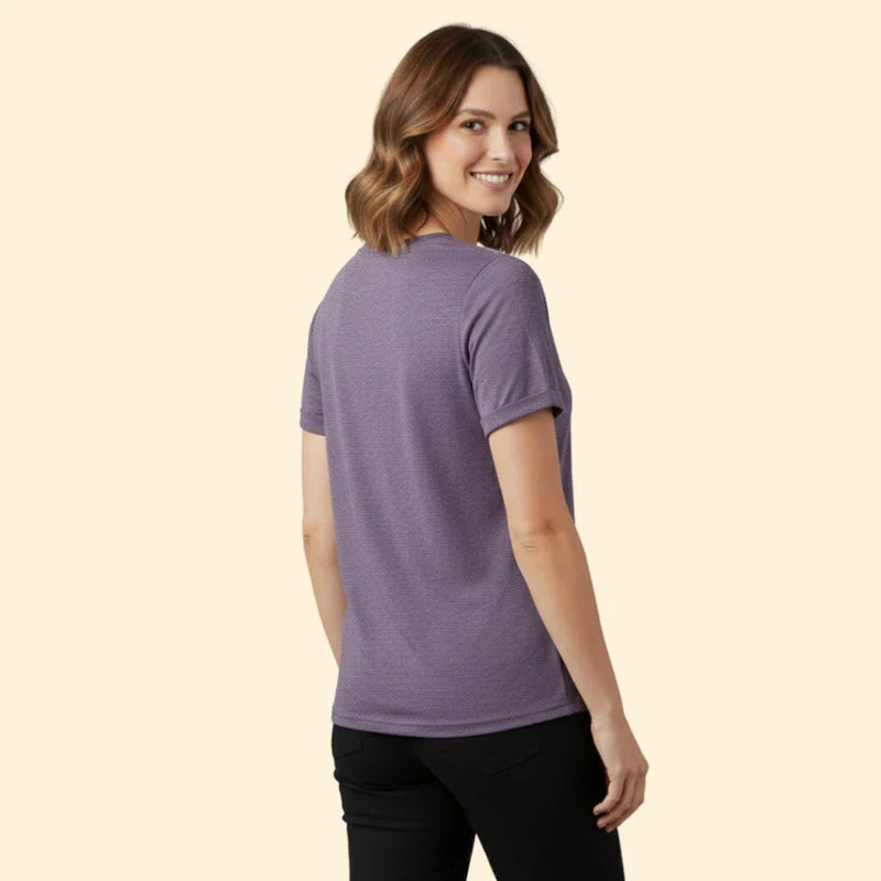 Women’s T-Shirt with Pocket and Button Detail - Image 4