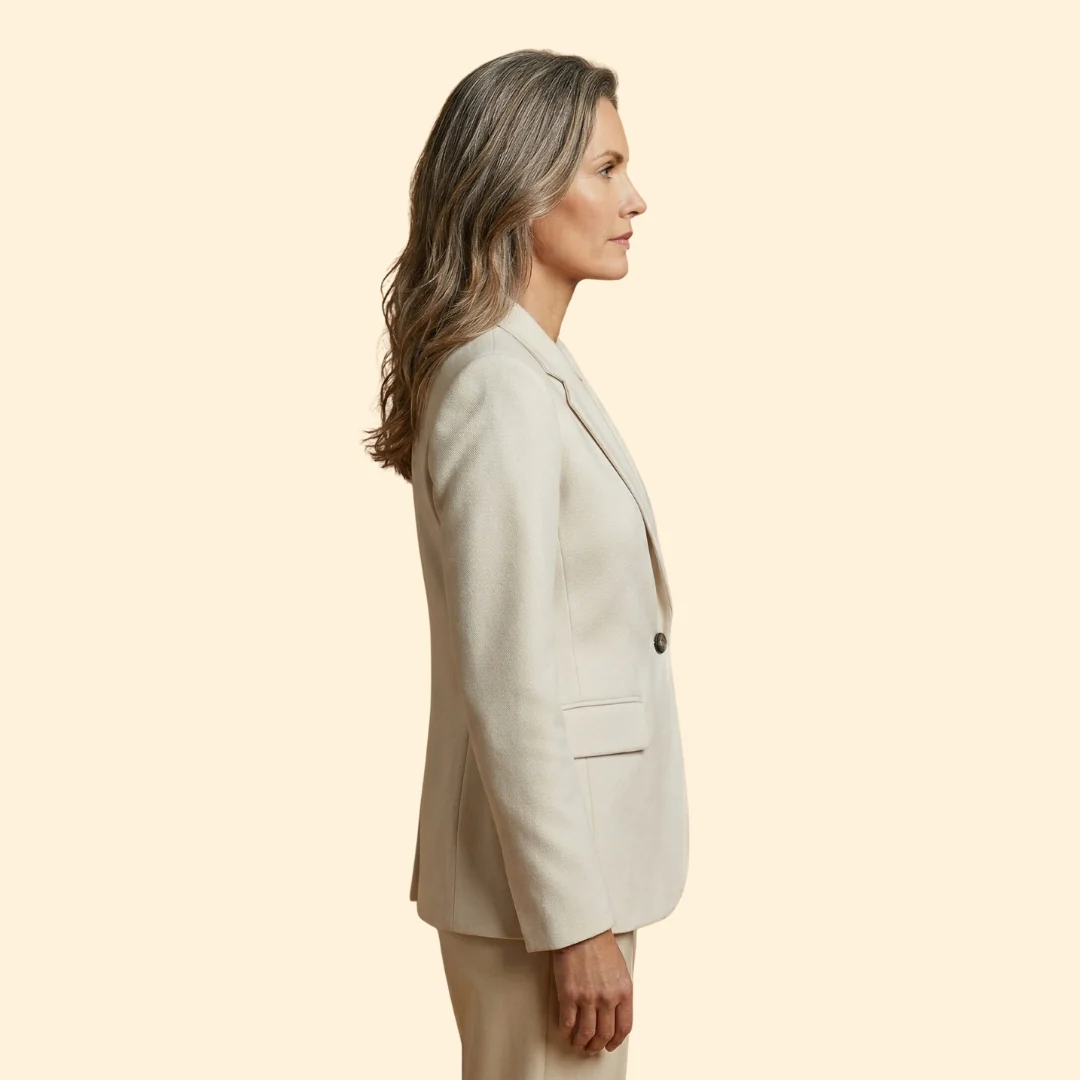 Women's Tailored Blazer Single-Button Closure - Image 3
