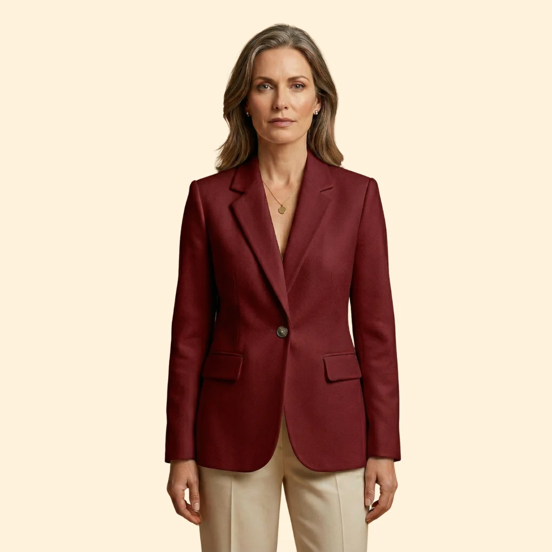 Women's Tailored Blazer Single-Button Closure - Image 7