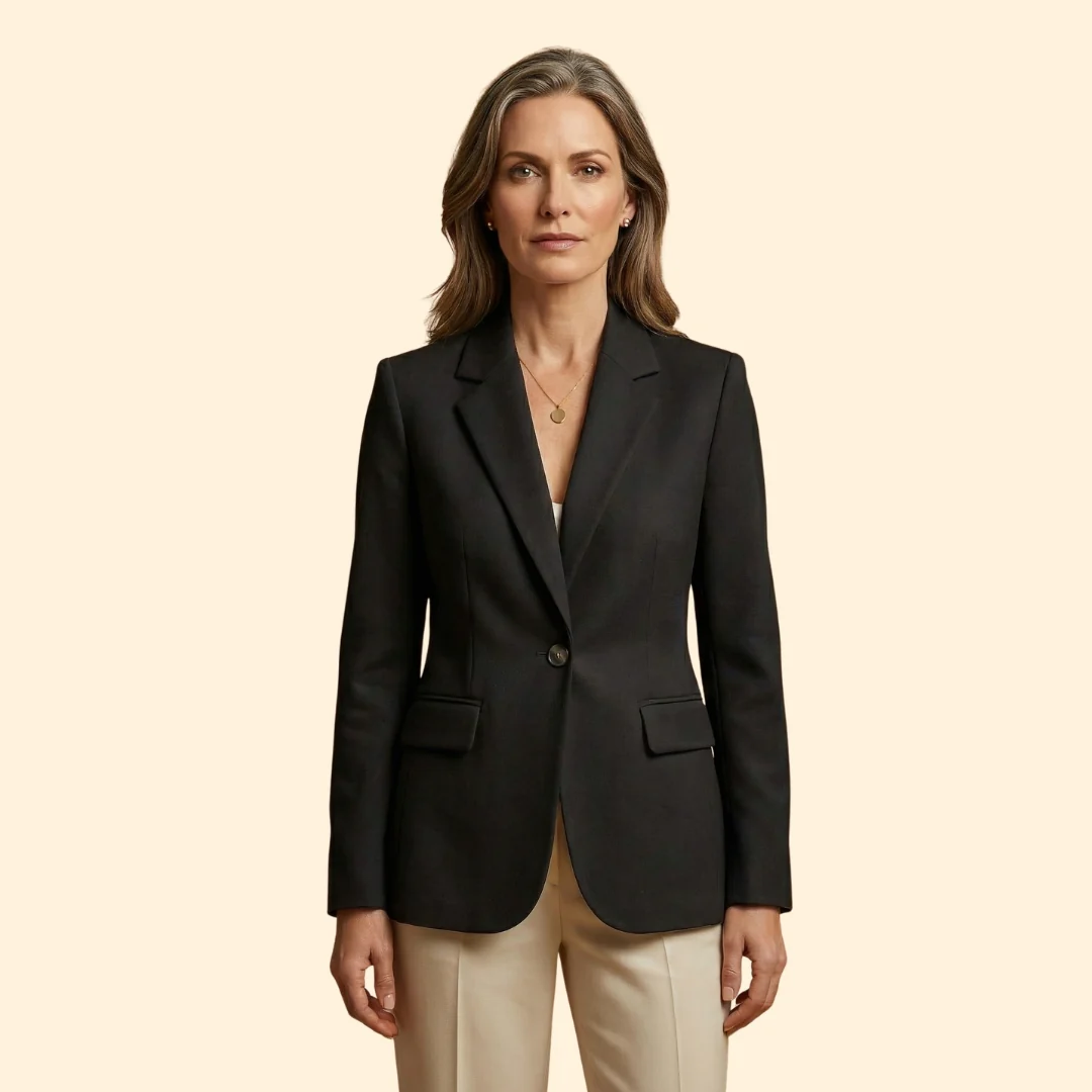 Women's Tailored Blazer Single-Button Closure - Image 8