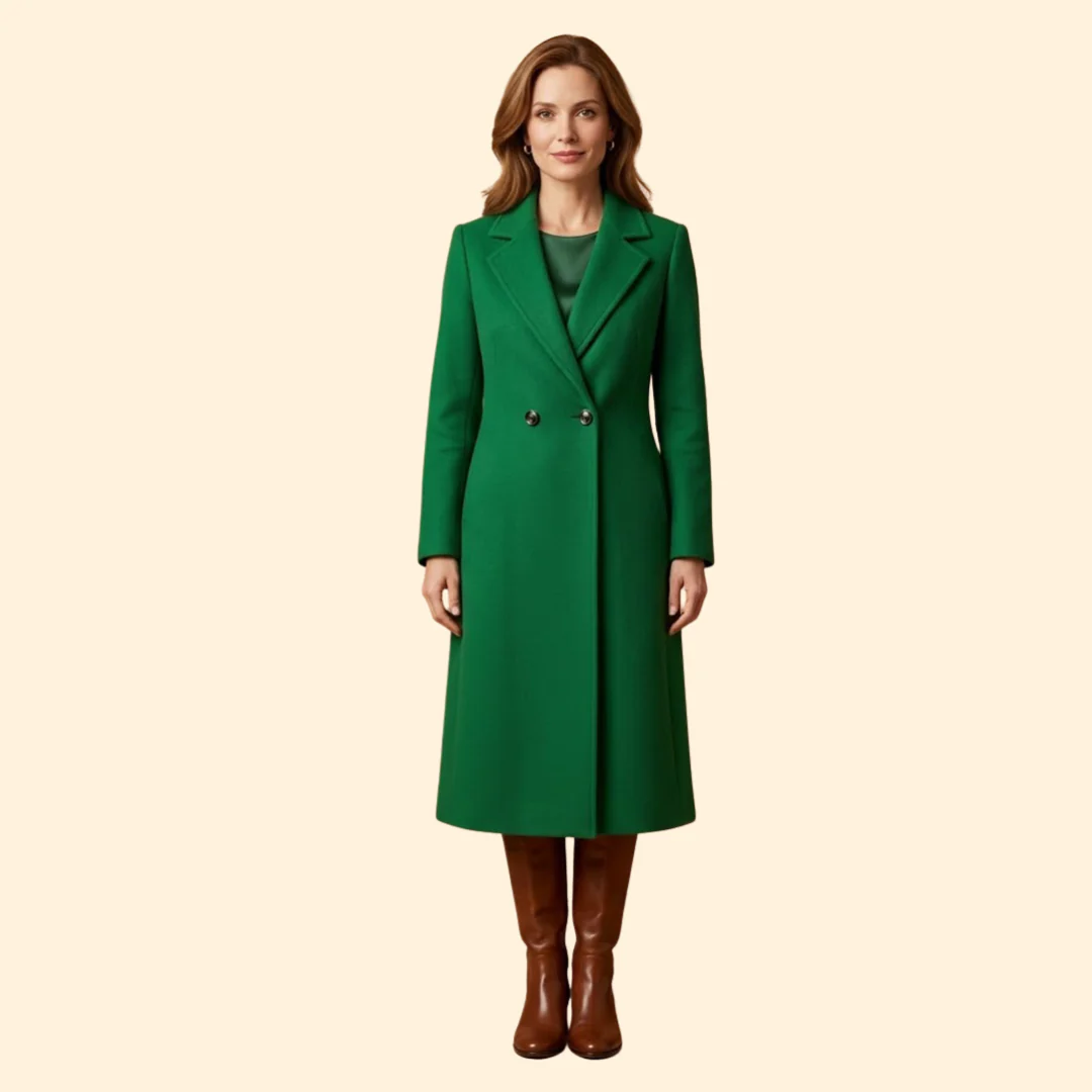 Women's Tailored Coat with Buttons - Image 2