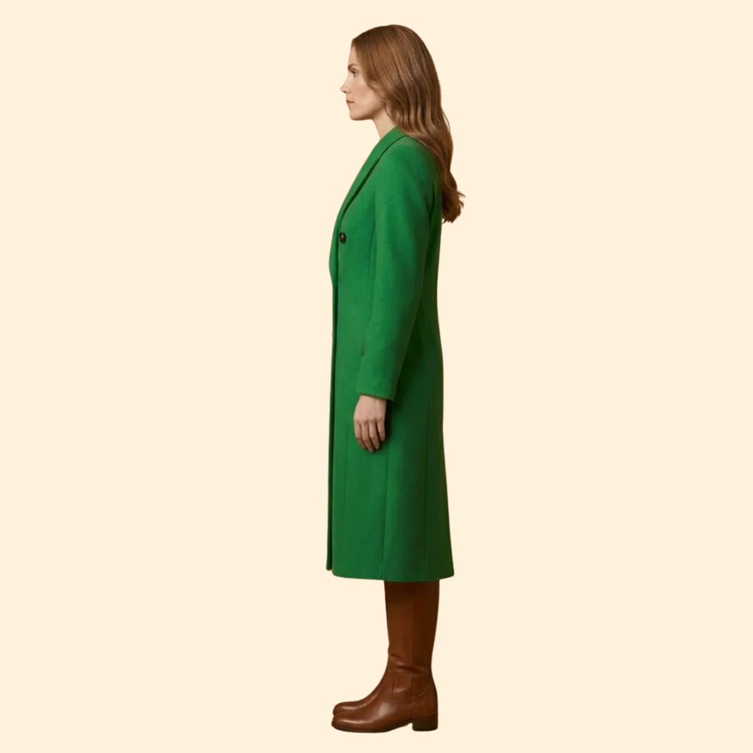 Women's Tailored Coat with Buttons - Image 4