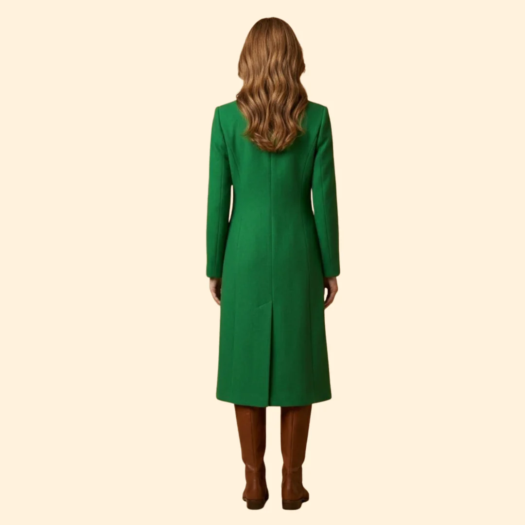 Women's Tailored Coat with Buttons - Image 5