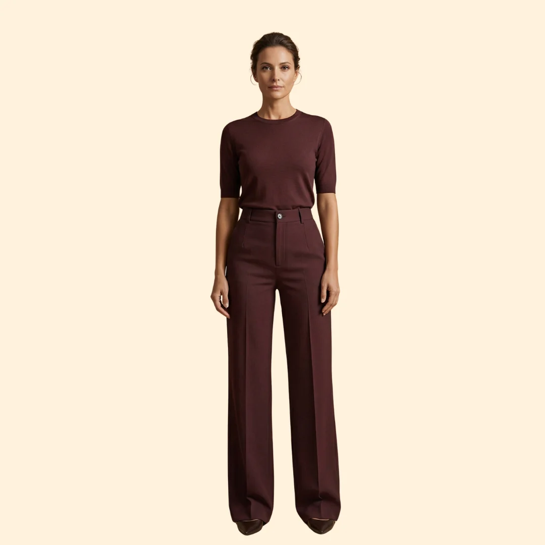Women's Tailored Trousers with Stretch - Image 2