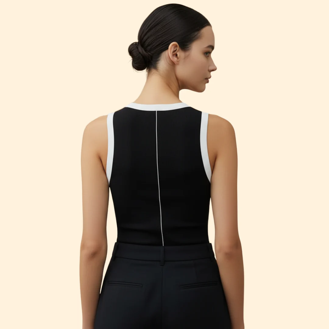 Women’s Tank Top with Two-Tone Trim - Image 4