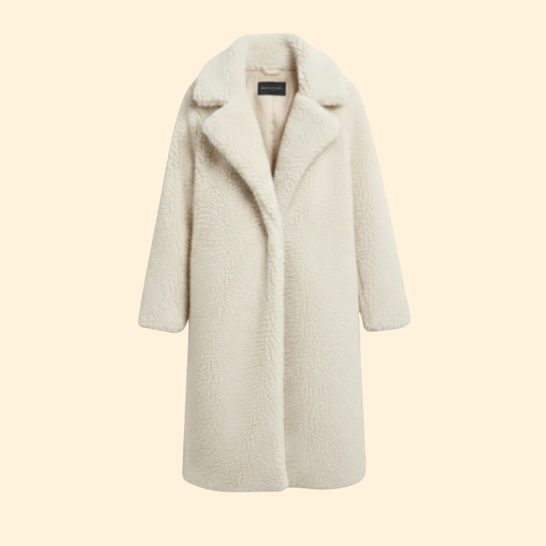 Women’s Teddy Overcoat with Notched Collar