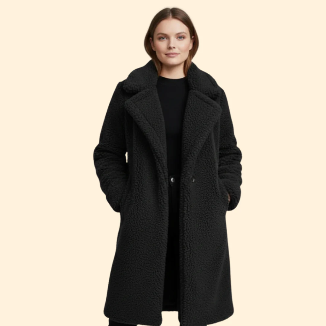 Women’s Teddy Overcoat with Notched Collar - Image 10