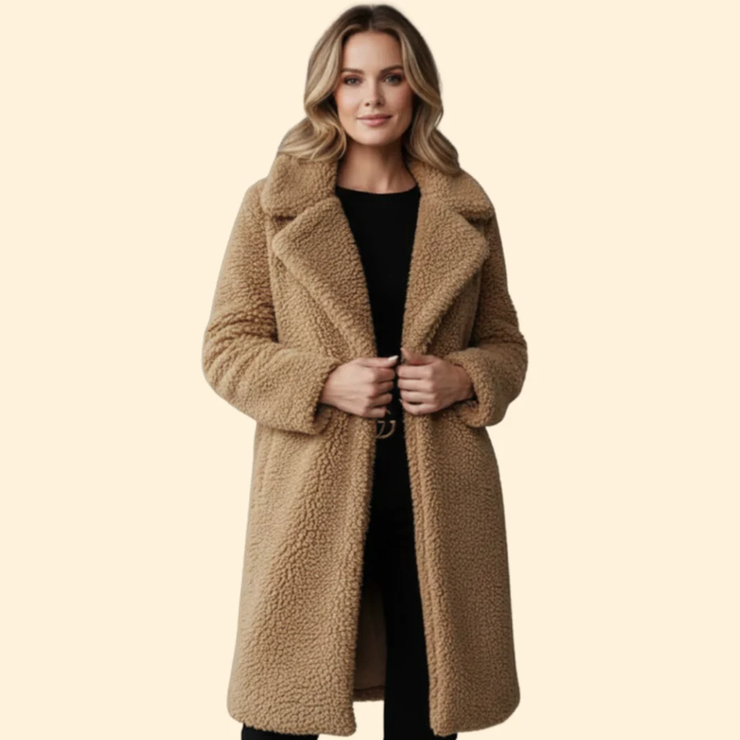 Women’s Teddy Overcoat with Notched Collar - Image 8