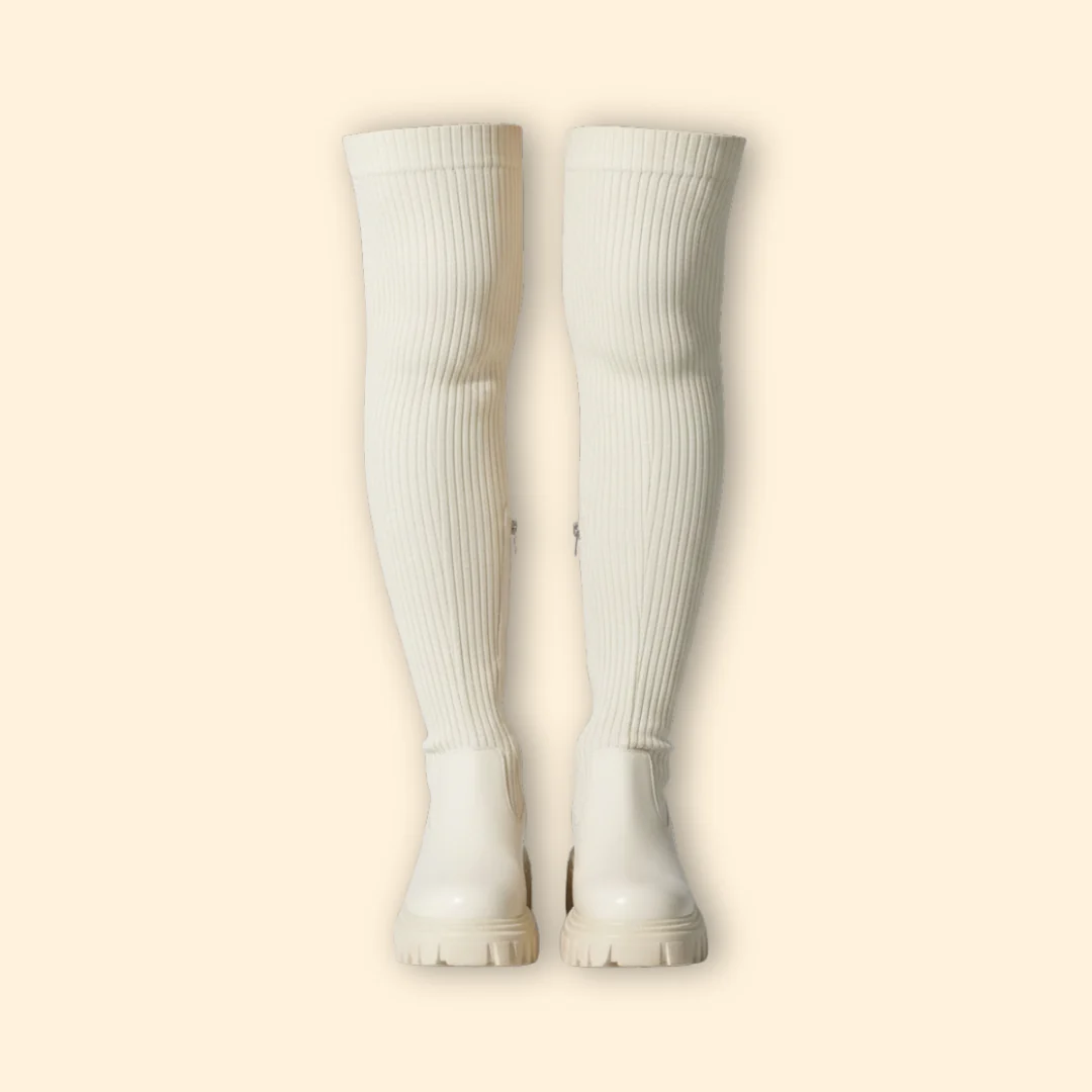 Women’s Thigh-High Boots with Slip-On Style