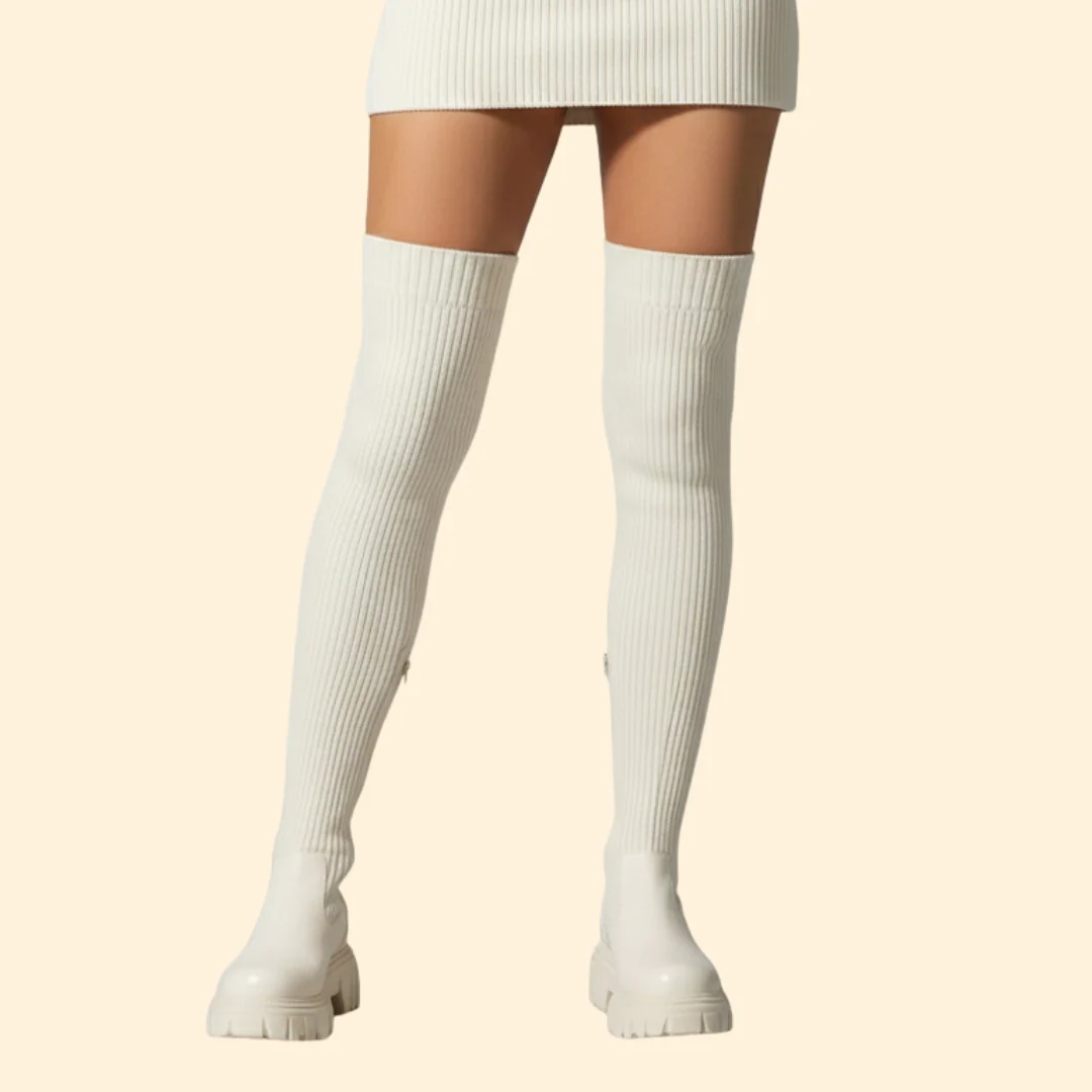 Women’s Thigh-High Boots with Slip-On Style - Image 2