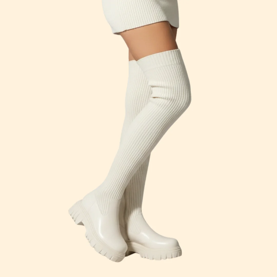 Women’s Thigh-High Boots with Slip-On Style - Image 3
