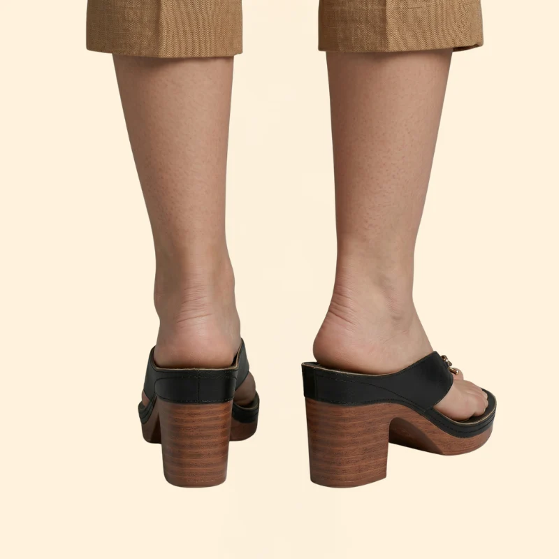 Women’s Thong Sandals with Block Heel - Image 4