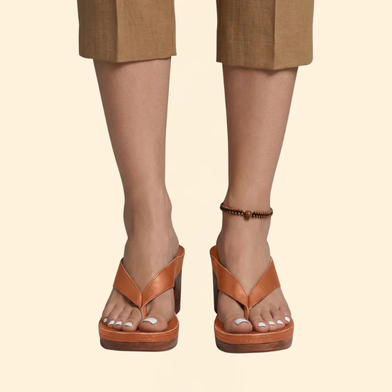 Women’s Thong Sandals with Block Heel - Image 6