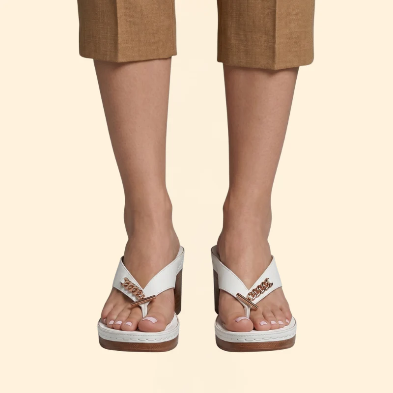 Women’s Thong Sandals with Block Heel - Image 8