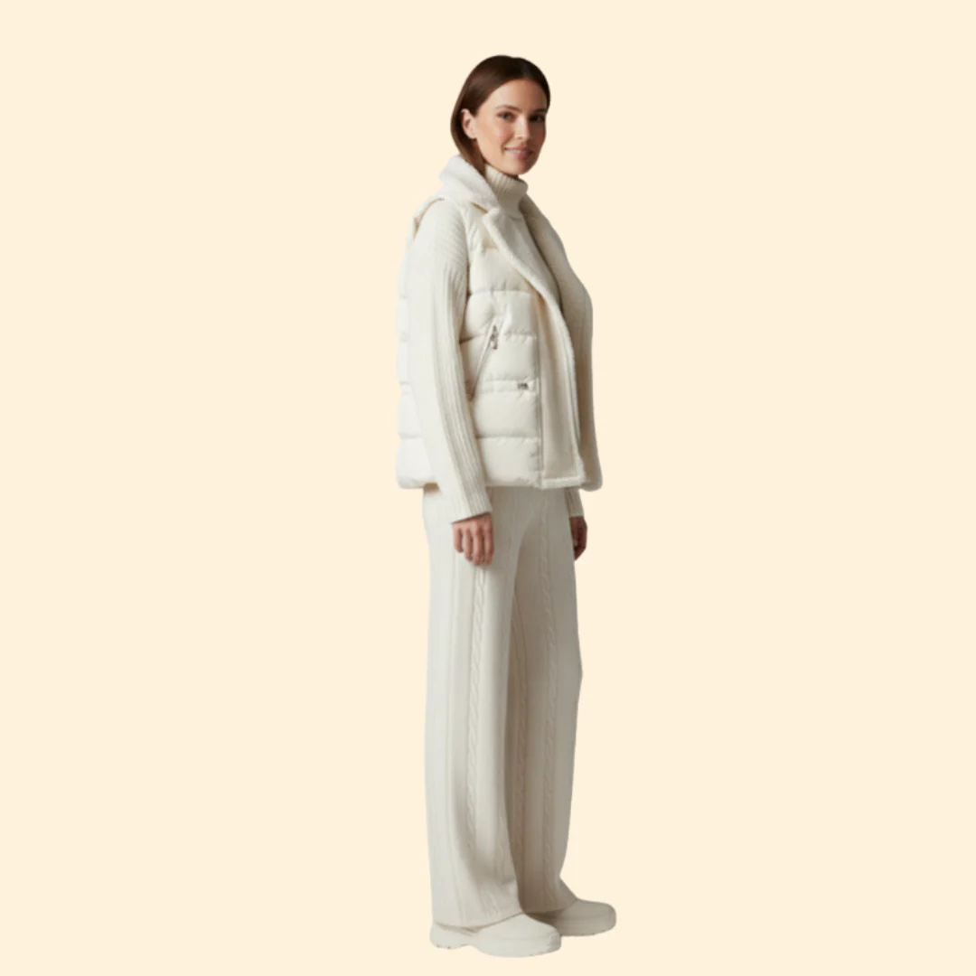 Women’s Three-Piece Set with Padded Vest - Image 3