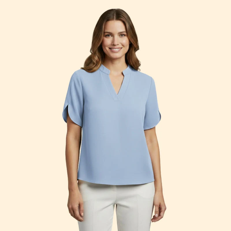 Women’s Top with V-Cut and Flowing Sleeves - Image 10