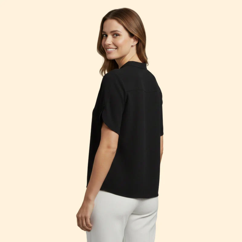 Women’s Top with V-Cut and Flowing Sleeves - Image 3