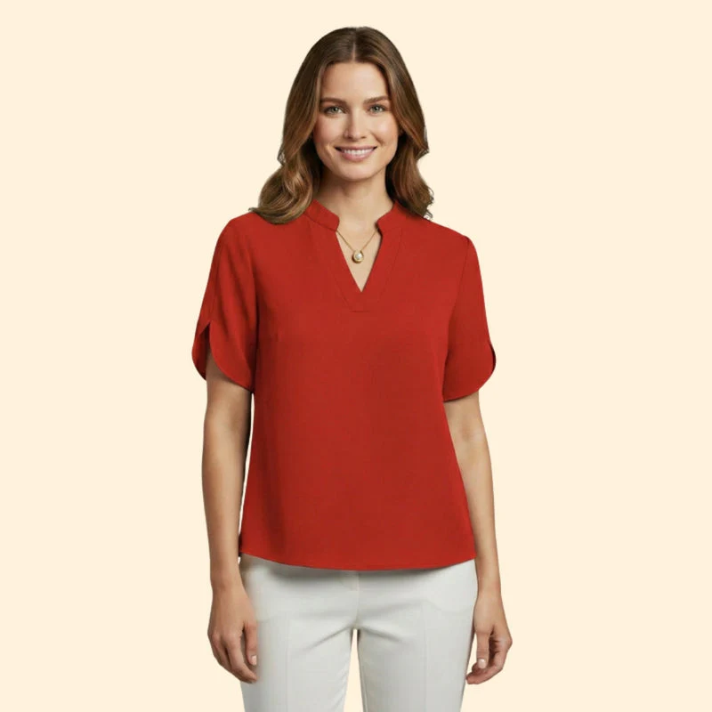 Women’s Top with V-Cut and Flowing Sleeves - Image 8