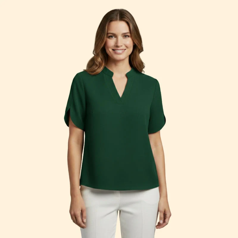 Women’s Top with V-Cut and Flowing Sleeves - Image 9