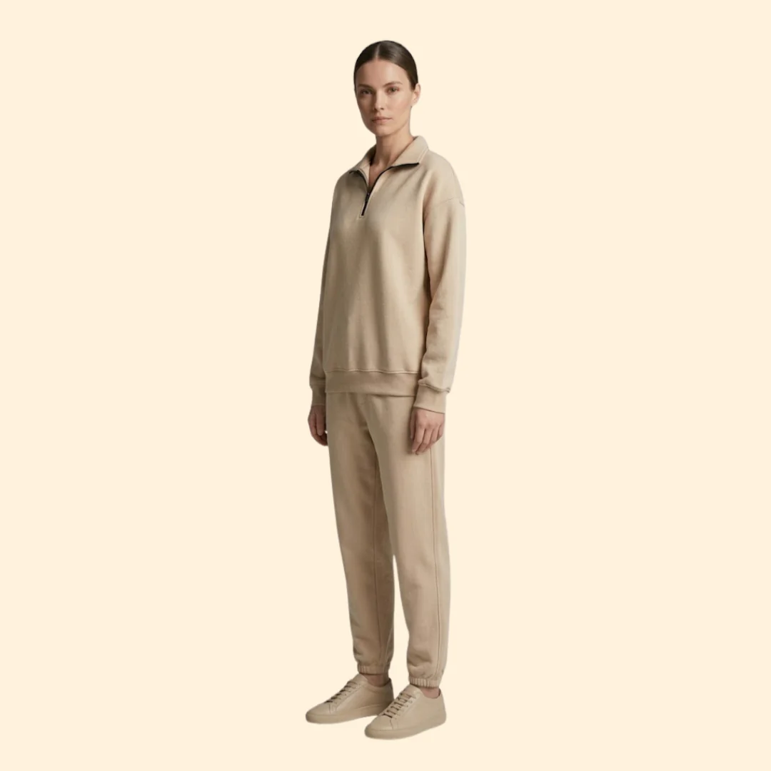 Women’s Tracksuit Set with Half-Zip Sweatshirt - Image 10