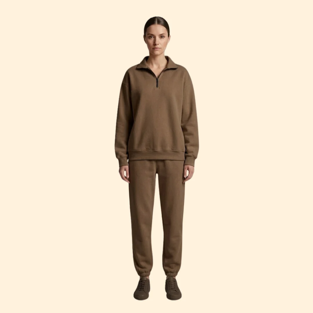 Women’s Tracksuit Set with Half-Zip Sweatshirt - Image 13