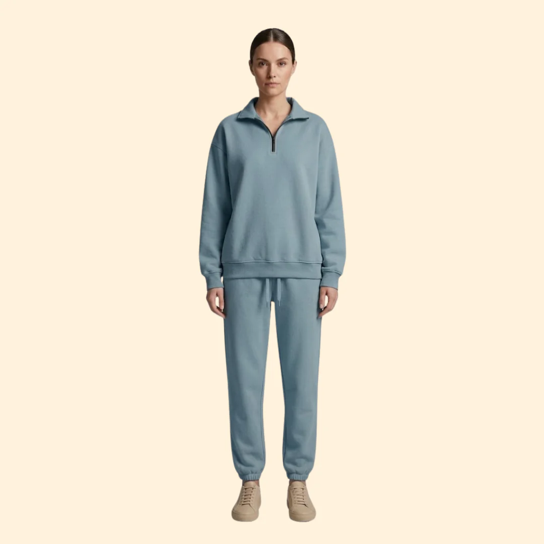 Women’s Tracksuit Set with Half-Zip Sweatshirt - Image 7
