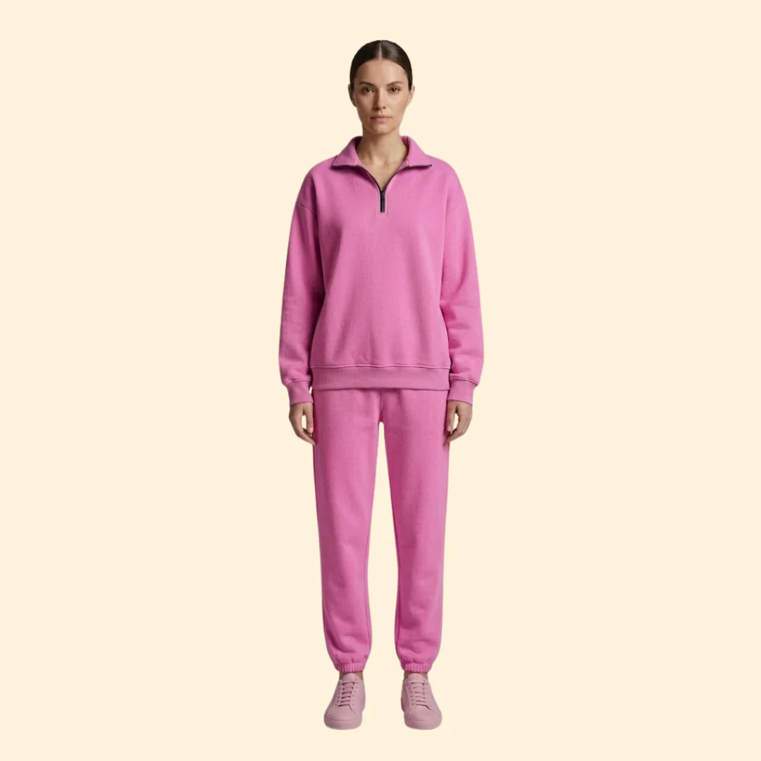 Women’s Tracksuit Set with Half-Zip Sweatshirt - Image 8