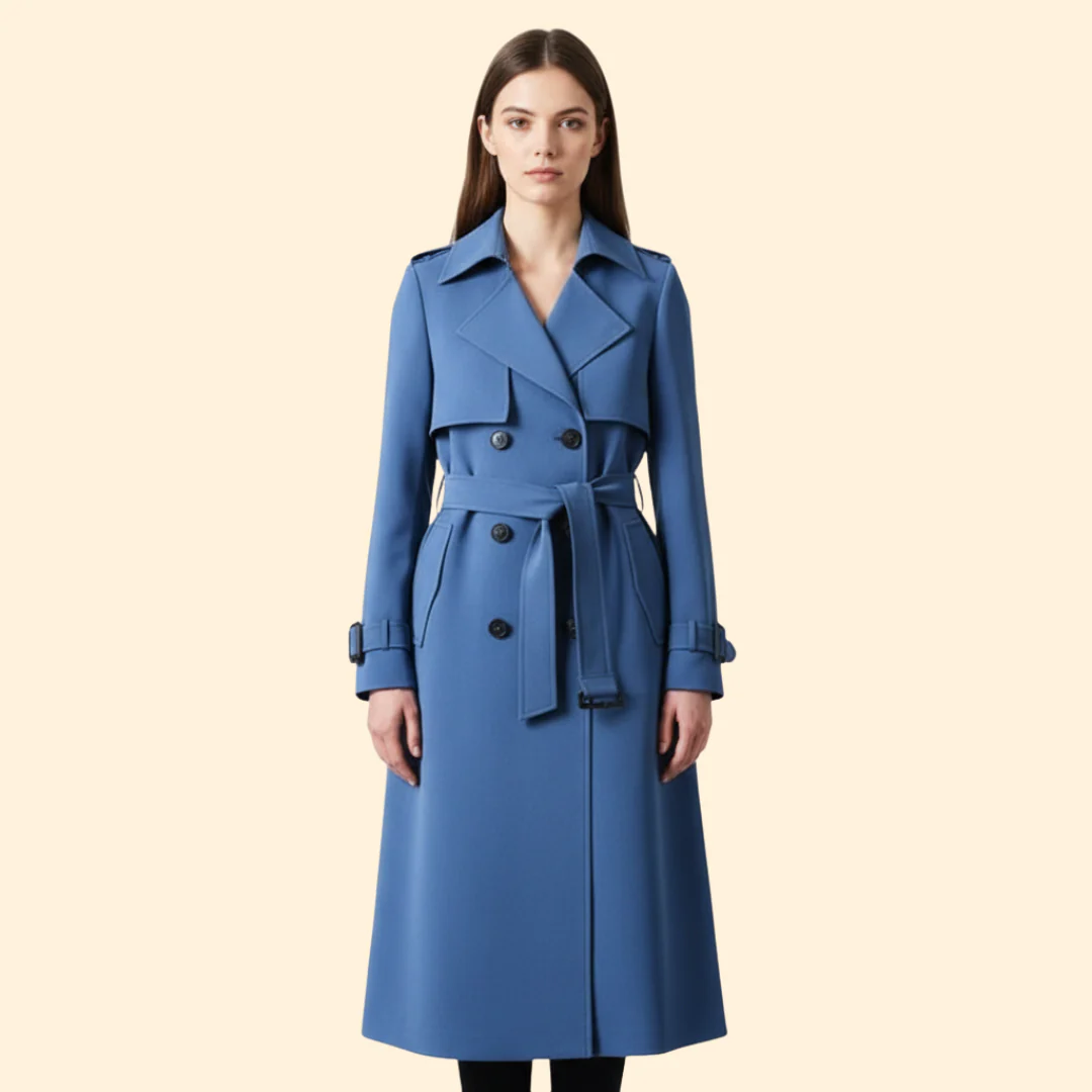 Women’s Trench Coat with Belted Waist - Image 2