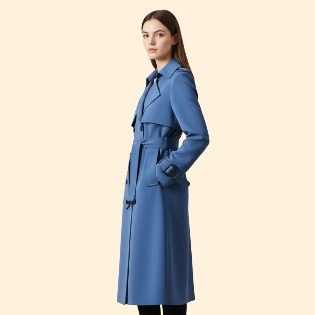Women’s Trench Coat with Belted Waist - Image 4