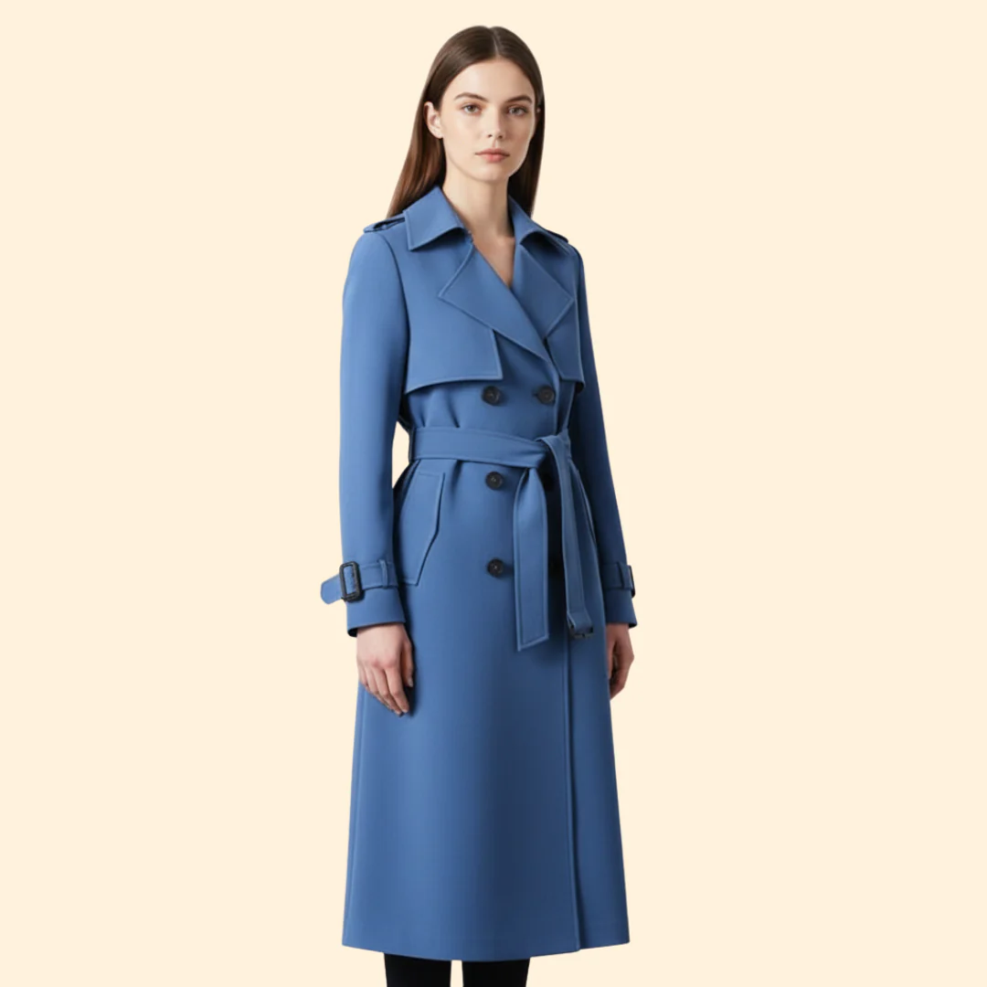 Women’s Trench Coat with Belted Waist - Image 5