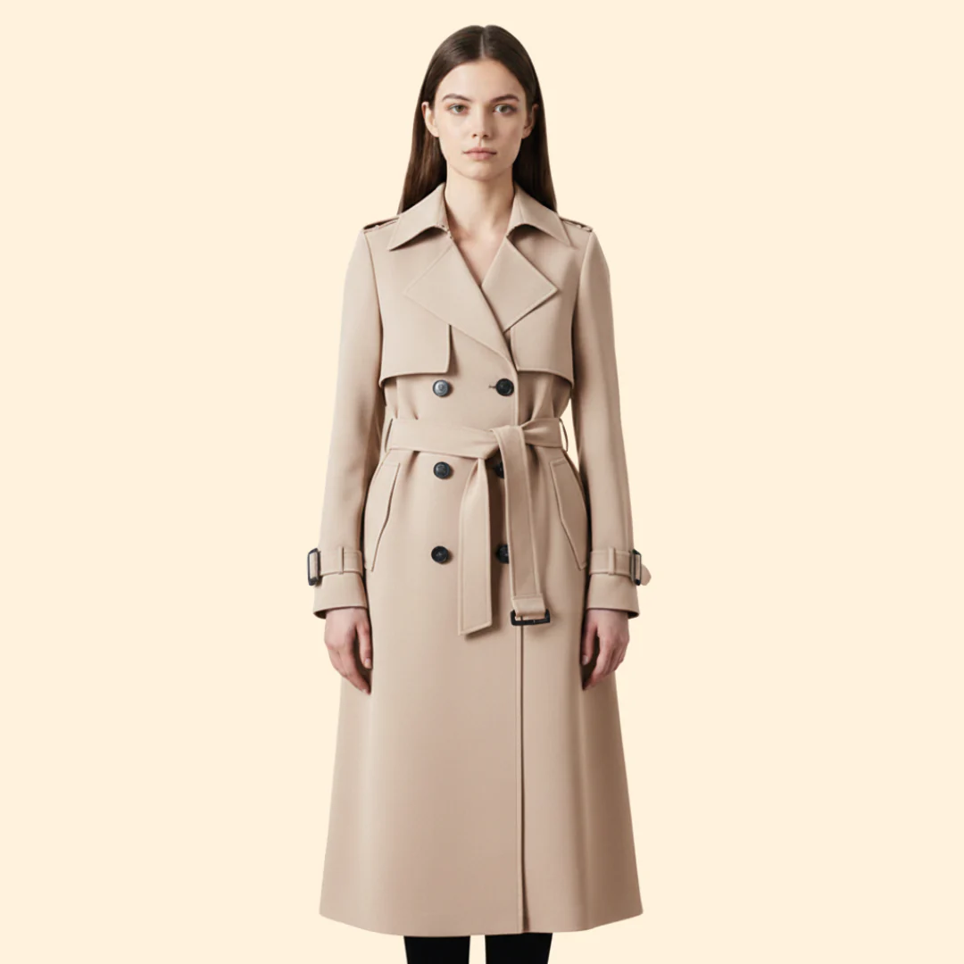 Women’s Trench Coat with Belted Waist - Image 7