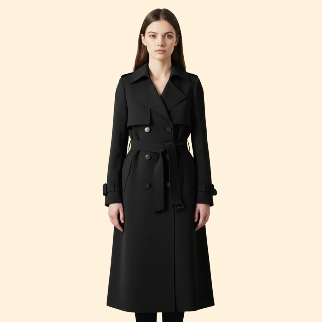 Women’s Trench Coat with Belted Waist - Image 8