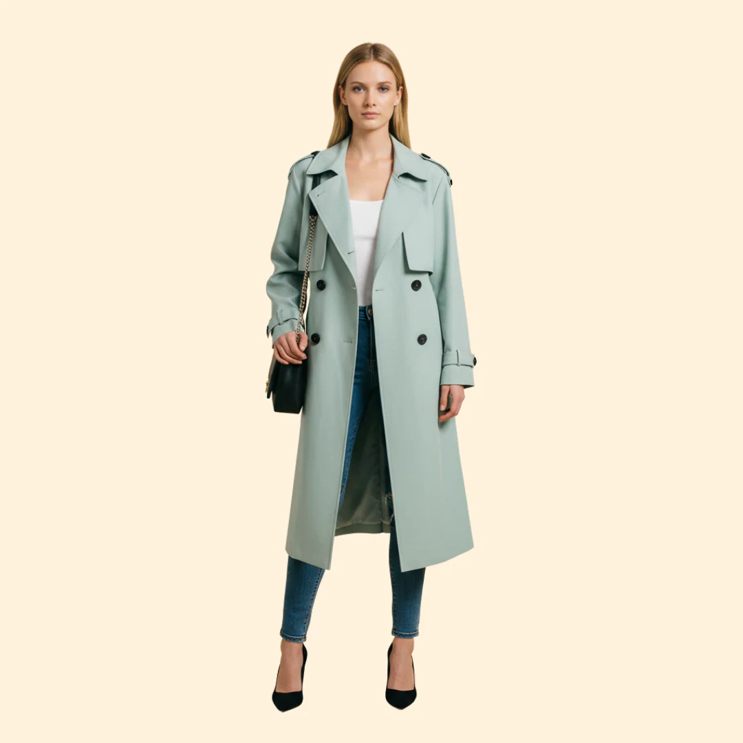 Women’s Trench Coat with Waist Belt - Image 5