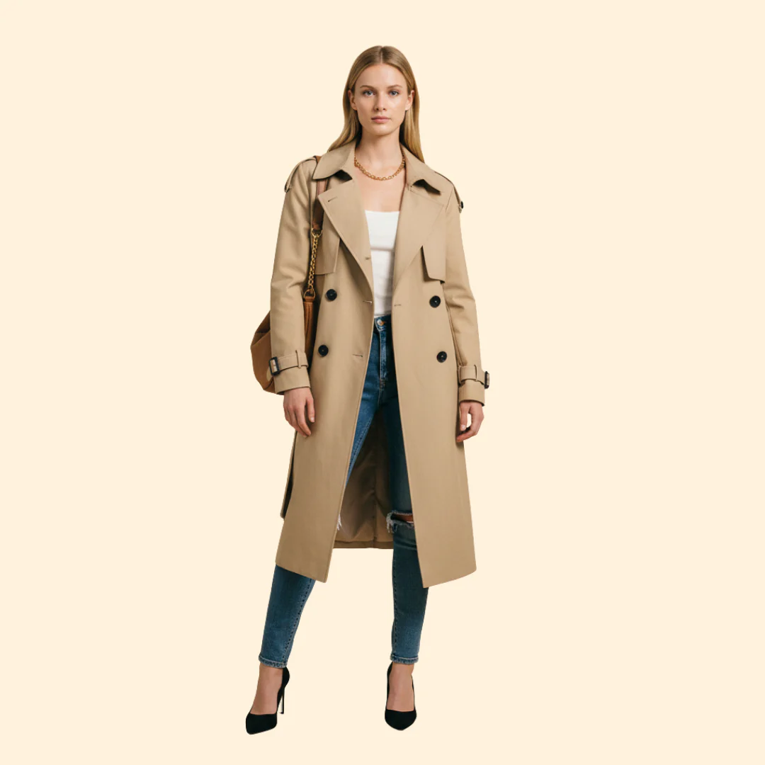 Women’s Trench Coat with Waist Belt - Image 6