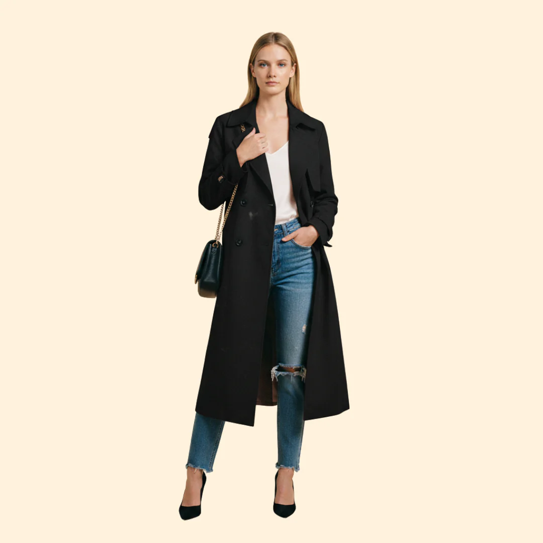 Women’s Trench Coat with Waist Belt - Image 8