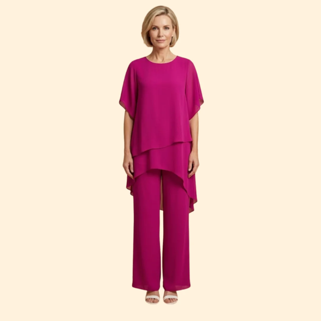 Women’s Two-Piece Set with Asymmetric Tunic - Image 2