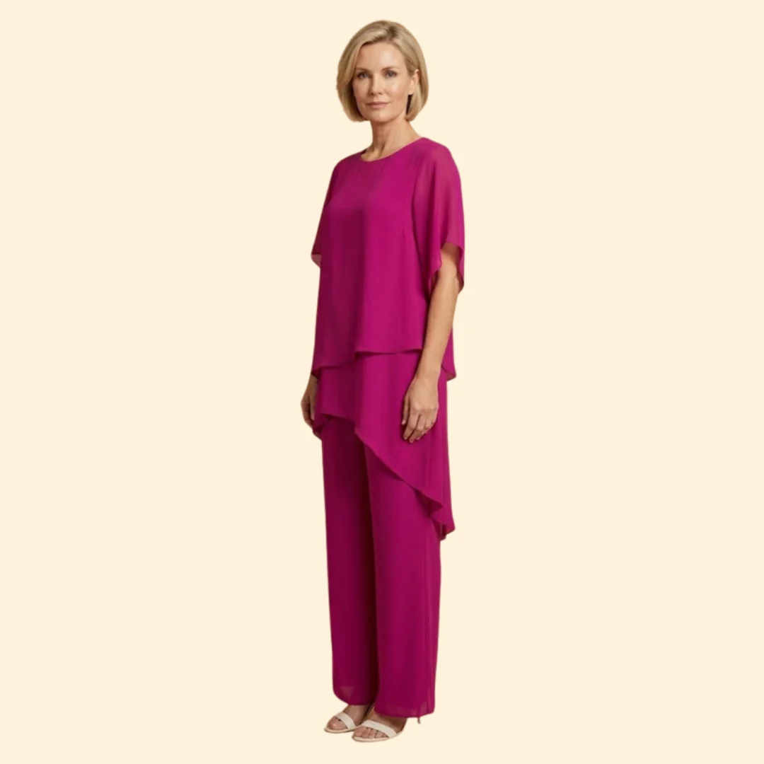 Women’s Two-Piece Set with Asymmetric Tunic - Image 3