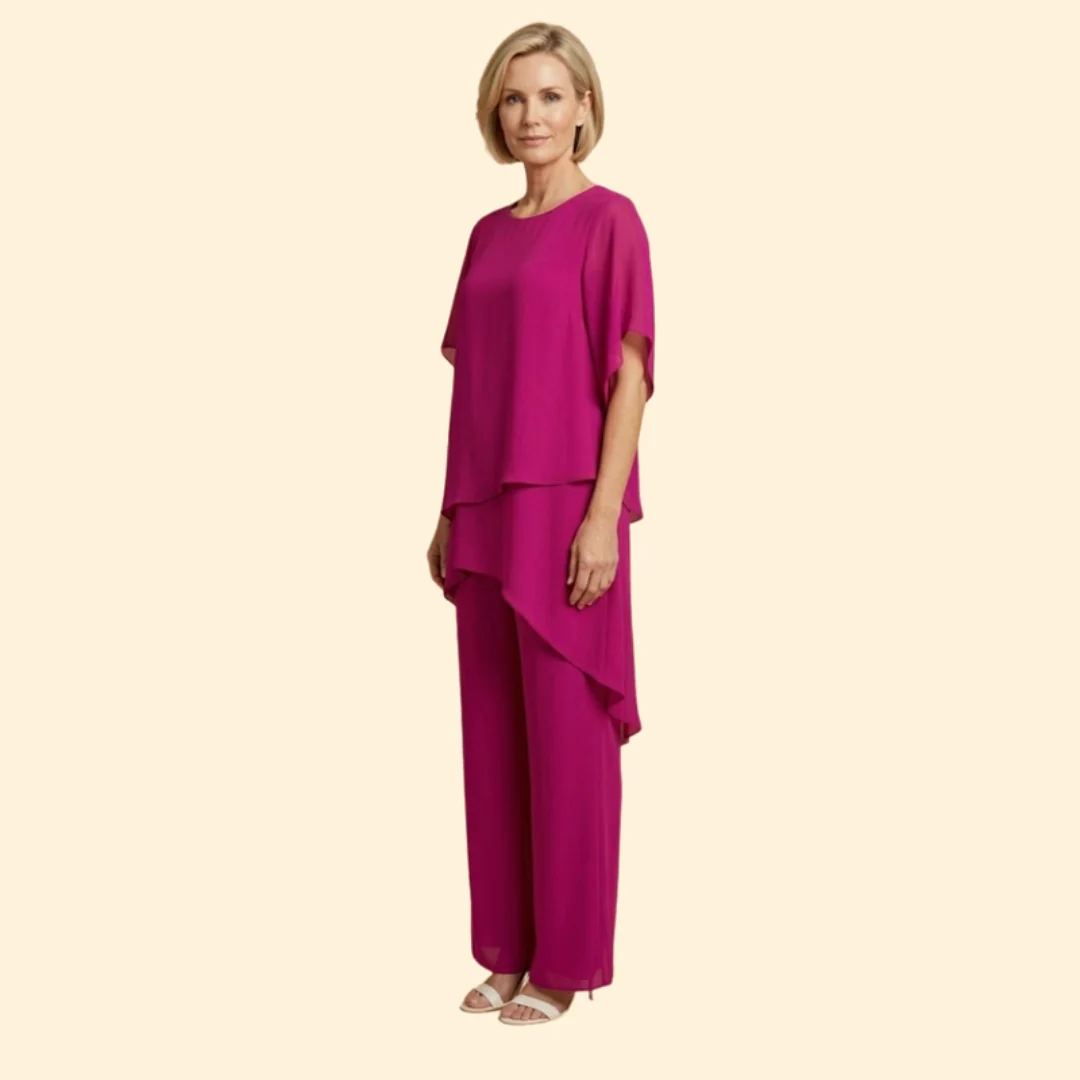 Women’s Two-Piece Set with Asymmetric Tunic - Image 4