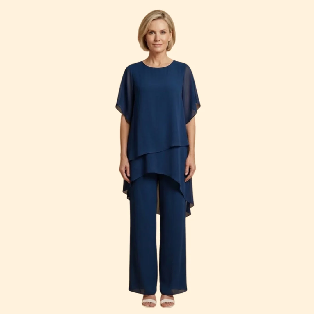 Women’s Two-Piece Set with Asymmetric Tunic - Image 7